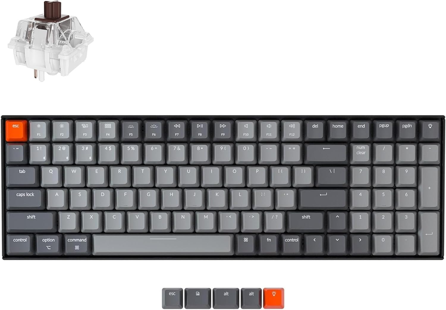 Keychron K4 wireless mechanical keyboard on white background