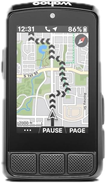 Wahoo ELEMNT Bolt V3 GPS cycling computer in black on white background